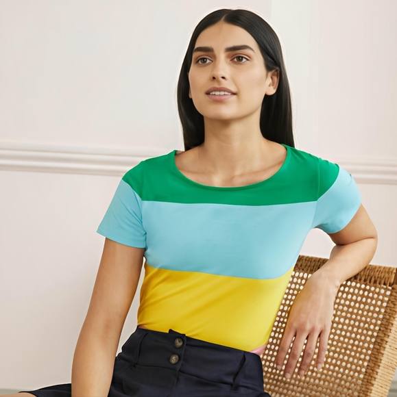 Boden NWT Short Sleeve Breton Striped T-Shirt Size 20-22 - Picture 5 of 14